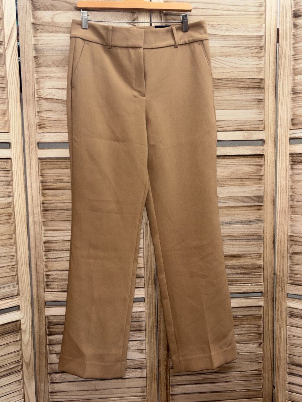 NWT White House Black Market Riley Trouser Pants 8R Soft Camel Tan Dress Pants
